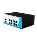 Managed layer 2 switch din rail gigabit 8 port media converter industrial switch